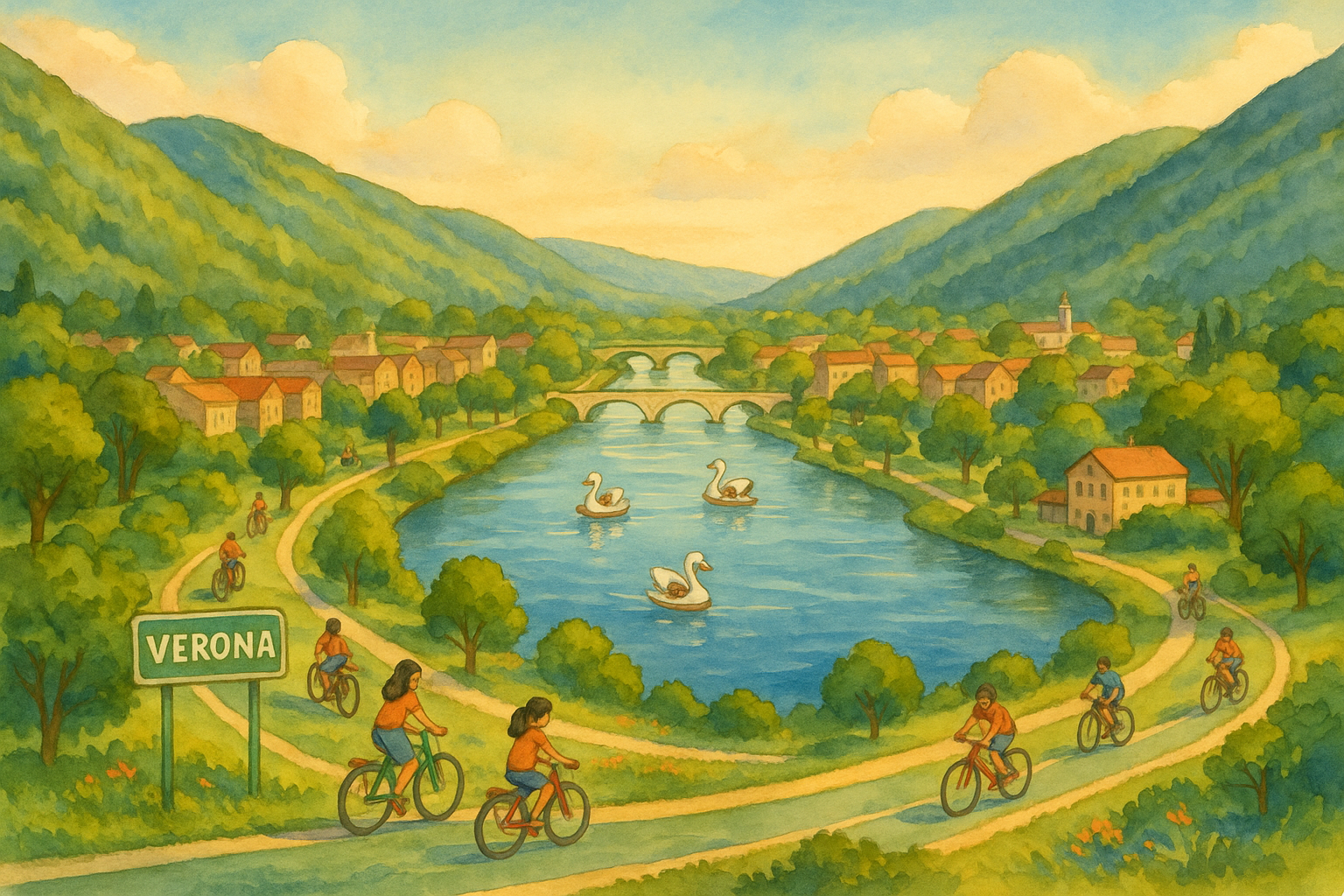 Verona streets and bike infrastructure